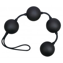 Анальные четырехрядные шарики со смещенным центром тяжести Velvet Black Balls