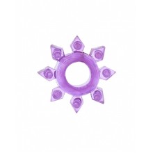 Эрекционное фиолетовое кольцо на пенис "Снежинка"