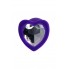 Малая силиконовая втулка с прозрачным кристаллом в виде сердца Diamond Heart