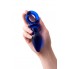Синяя стеклянная анальная пробка с кольцом Sexus Glass