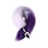 Средняя анальная втулка с бело-фиолетовым хвостом Metal by TOYFA
