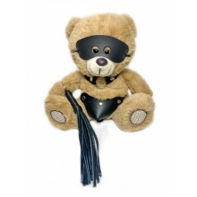 Плюшевый мини-медвежонок мольчик в БДСМ костюме