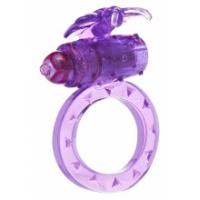 Фиолетовое эластичное вибрирующее кольцо