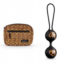 Леопардовые вагинальные шарики с сумочкой Panthra Zane Geisha Balls