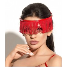 Красное украшение на голову Queen of hearts с бахромой