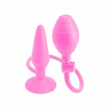 Розовая надувная анальная пробка Inflatable Butt Plug (Small)