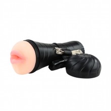 Мастурбатор-ротик с вибрацией в форме фонарика Pink Mouth
