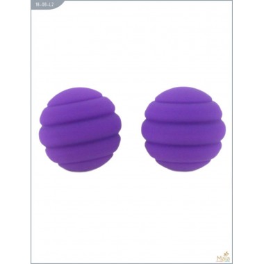 Металлические шарики со спиральным фиолетовым силиконовым покрытием MAIA SILICON BALL SB2